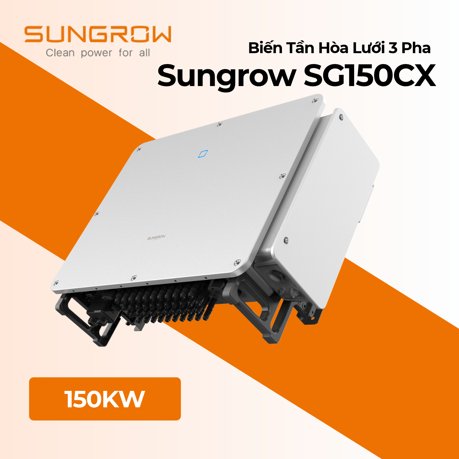 Biến Tần Sungrow SG150CX 150kW Hòa Lưới 3 Pha
